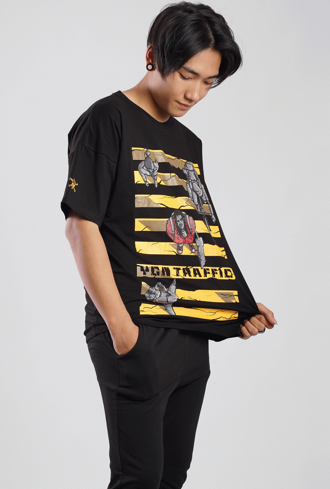 Zebra Crossing Boy T-shirt (Black)